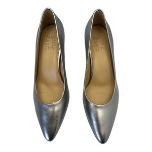 Naturalizer Women’s Beverly Silver Heels Classic Pointed-Toe Pumps, Size 6.5 M‎